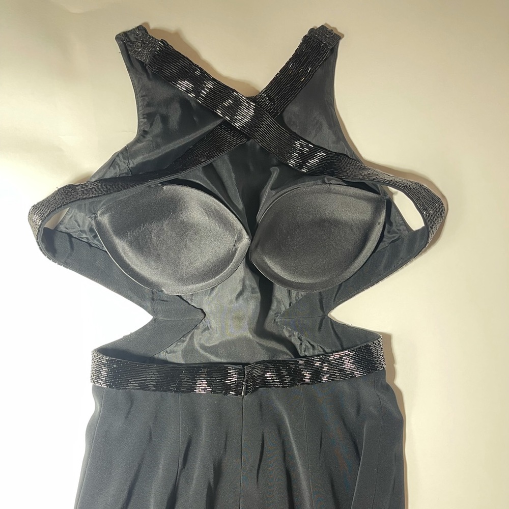 Look unique at your next event! Size 2 Cache Wet Look Beaded Dress๐ - Picture 6 of 11